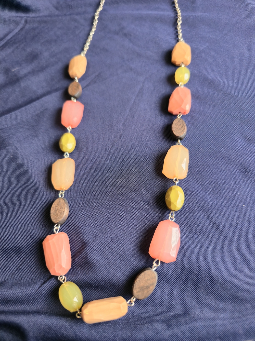 Paparazzi Multicolor Beaded Necklace - Pink, Peach & Olive 💖=3/$20